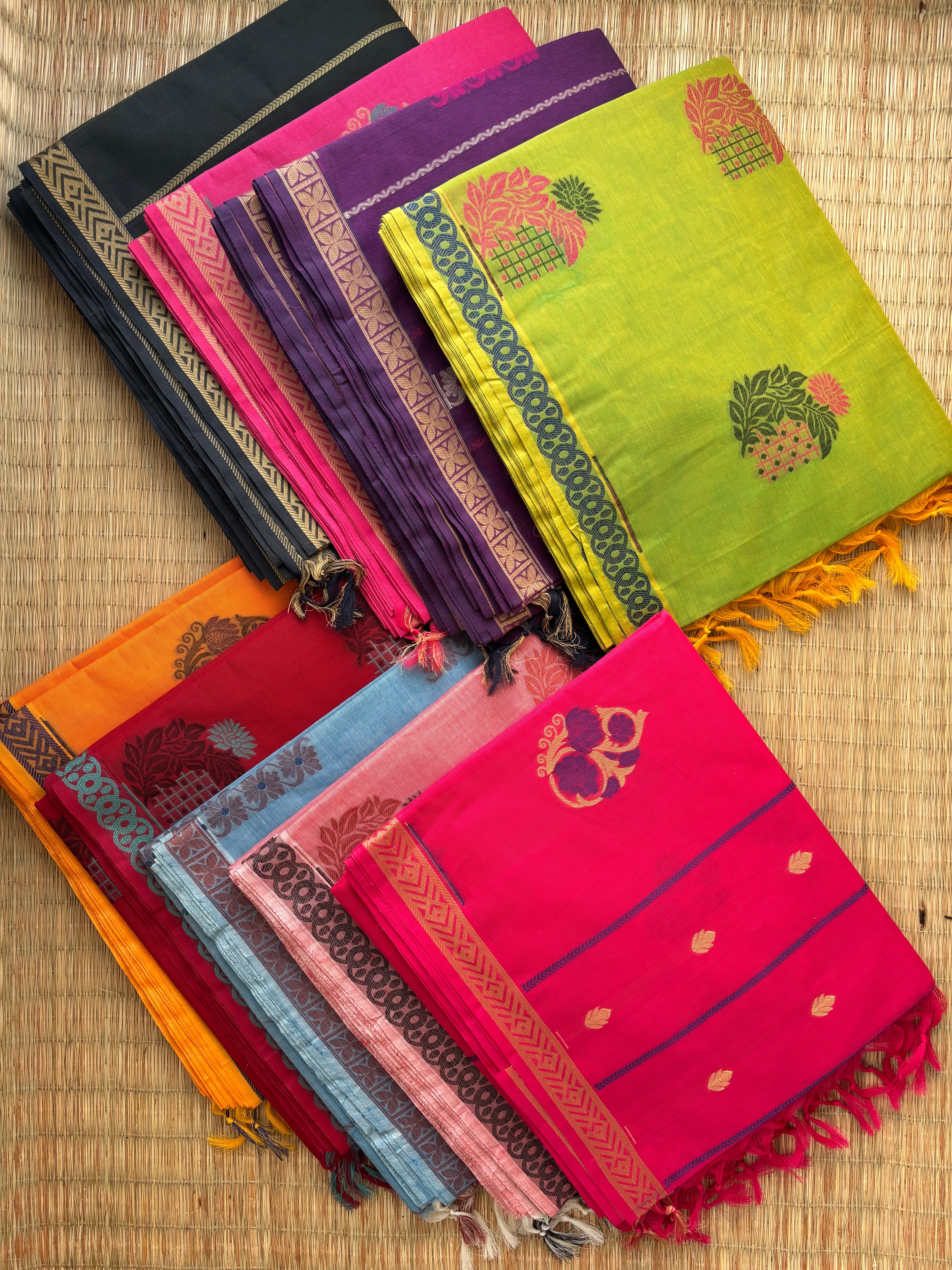 Kota cotton with meenakari motifs