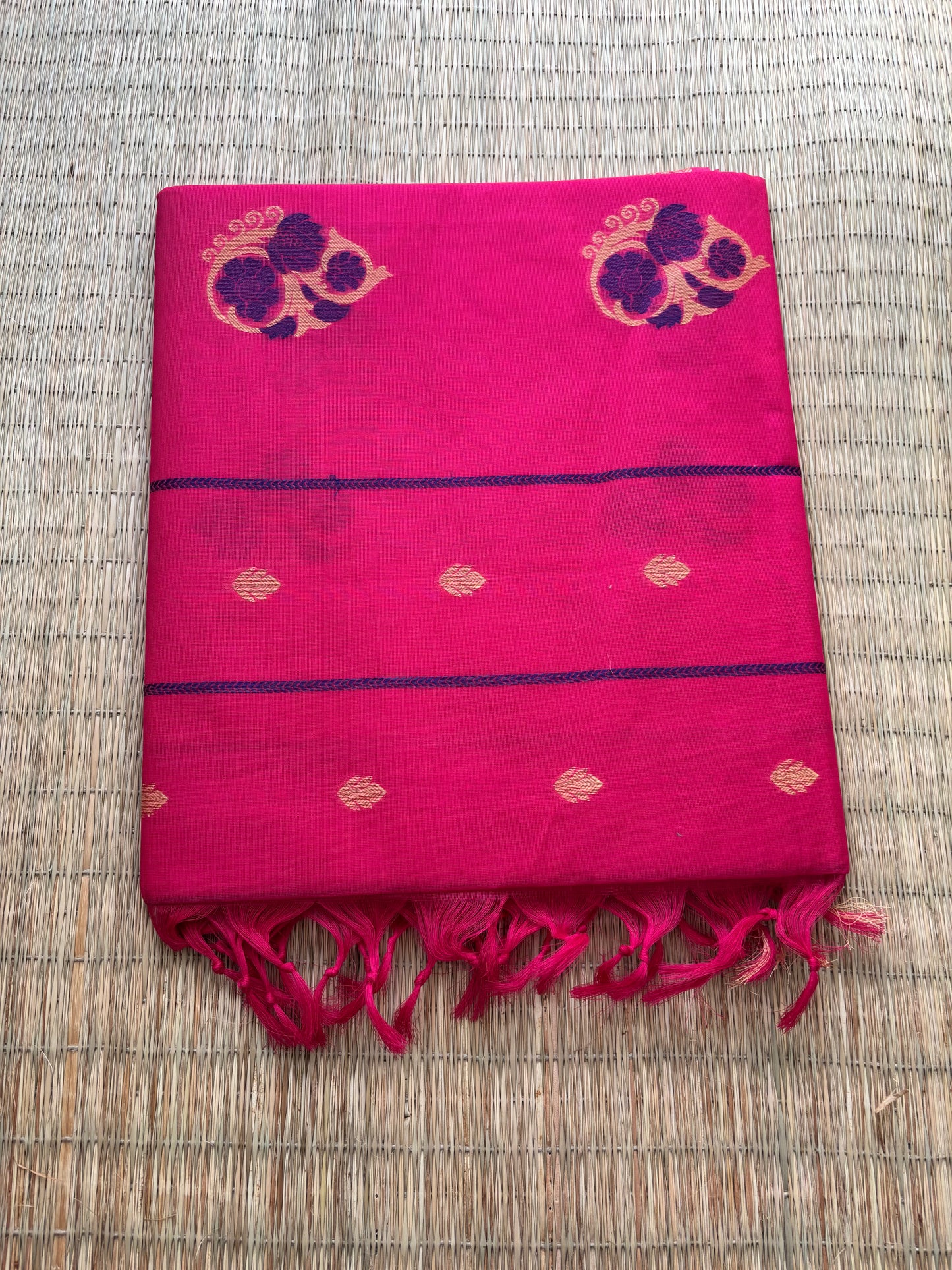 Kota with Meenakari motif - pink