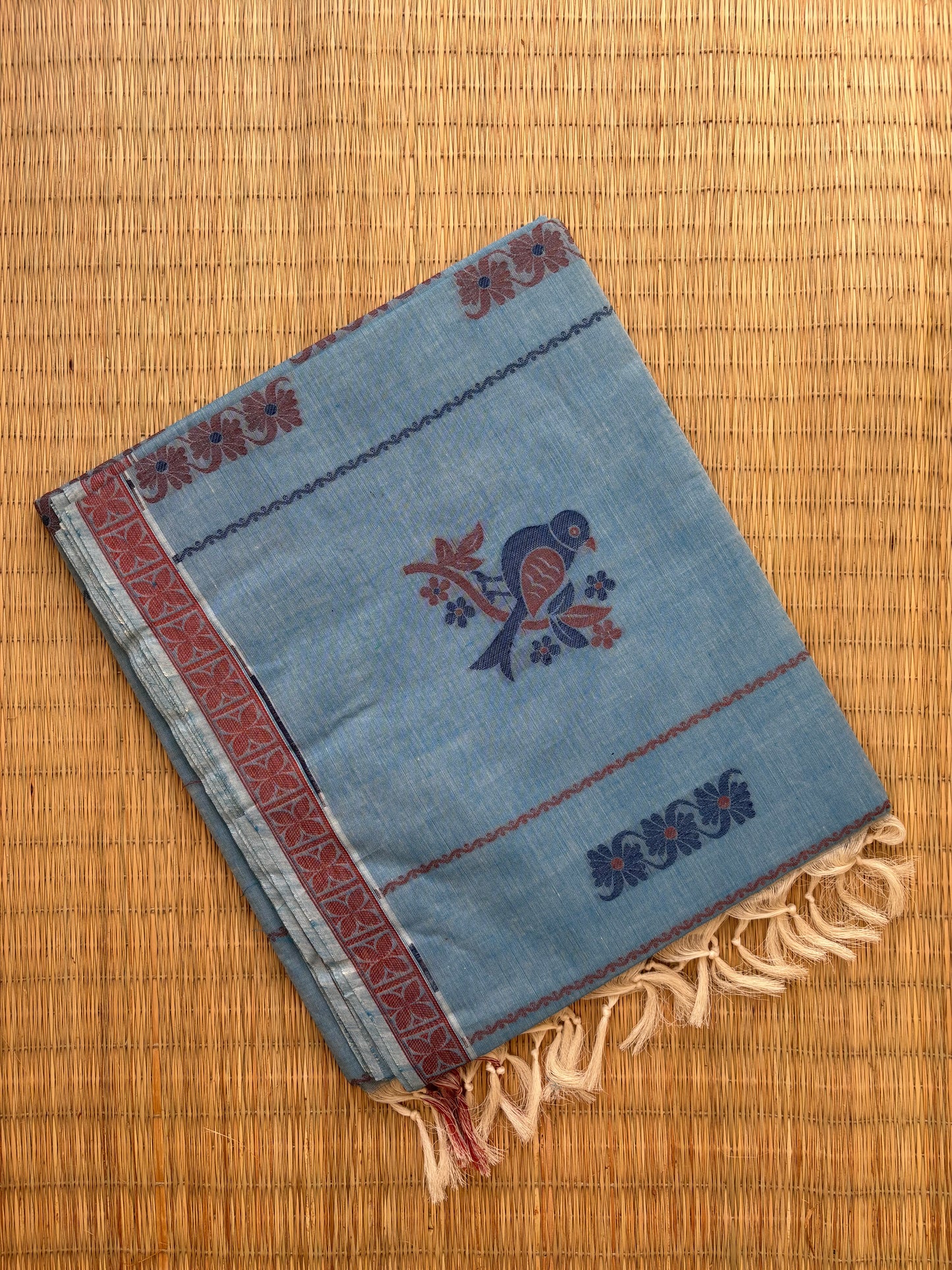 Kota with Meenakari motif - blue