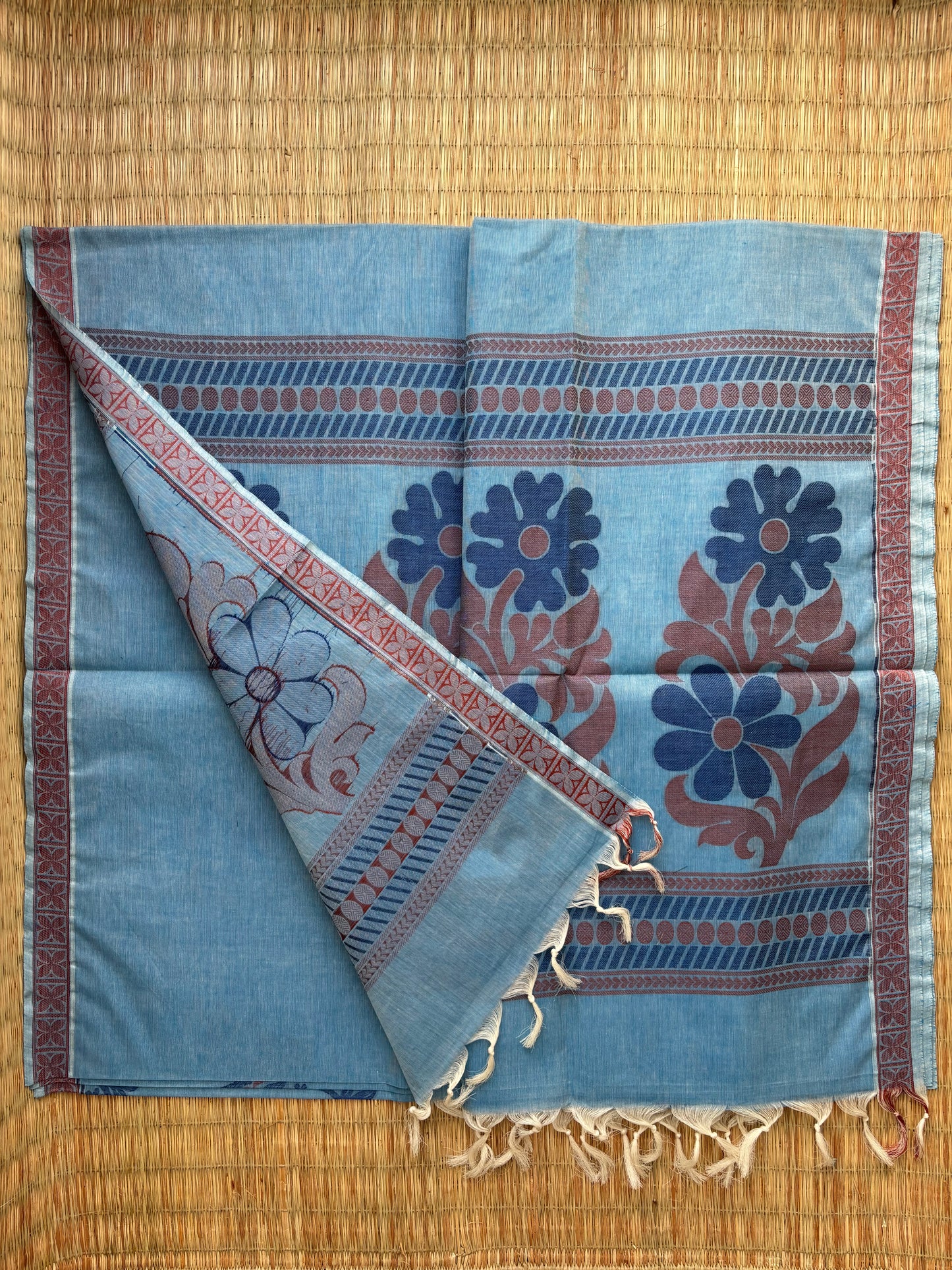 Kota with Meenakari motif - blue