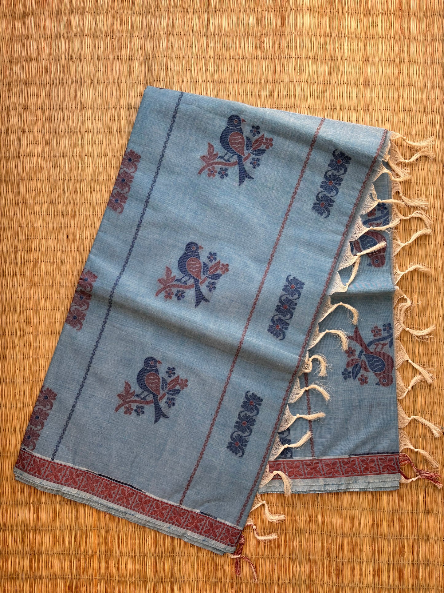 Kota with Meenakari motif - blue