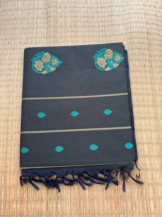 Kota with Meenakari motif - black