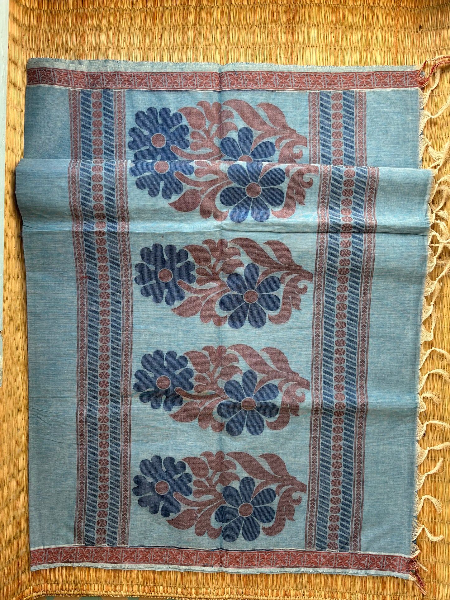 Kota with Meenakari motif - blue