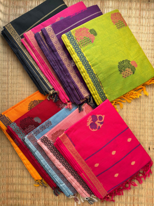 Kota with Meenakari motif - purple