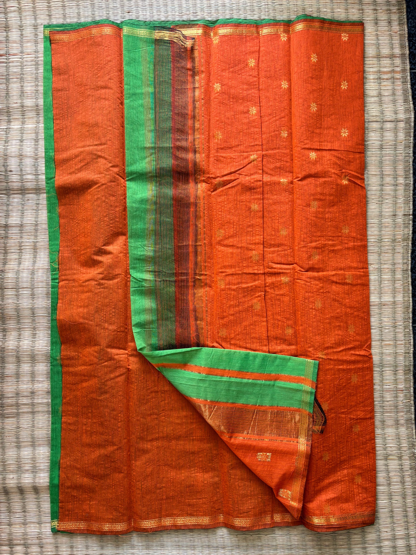 Maheshwari cotton sarees - green