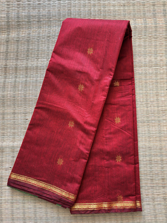 Maheshwari cotton sarees - red