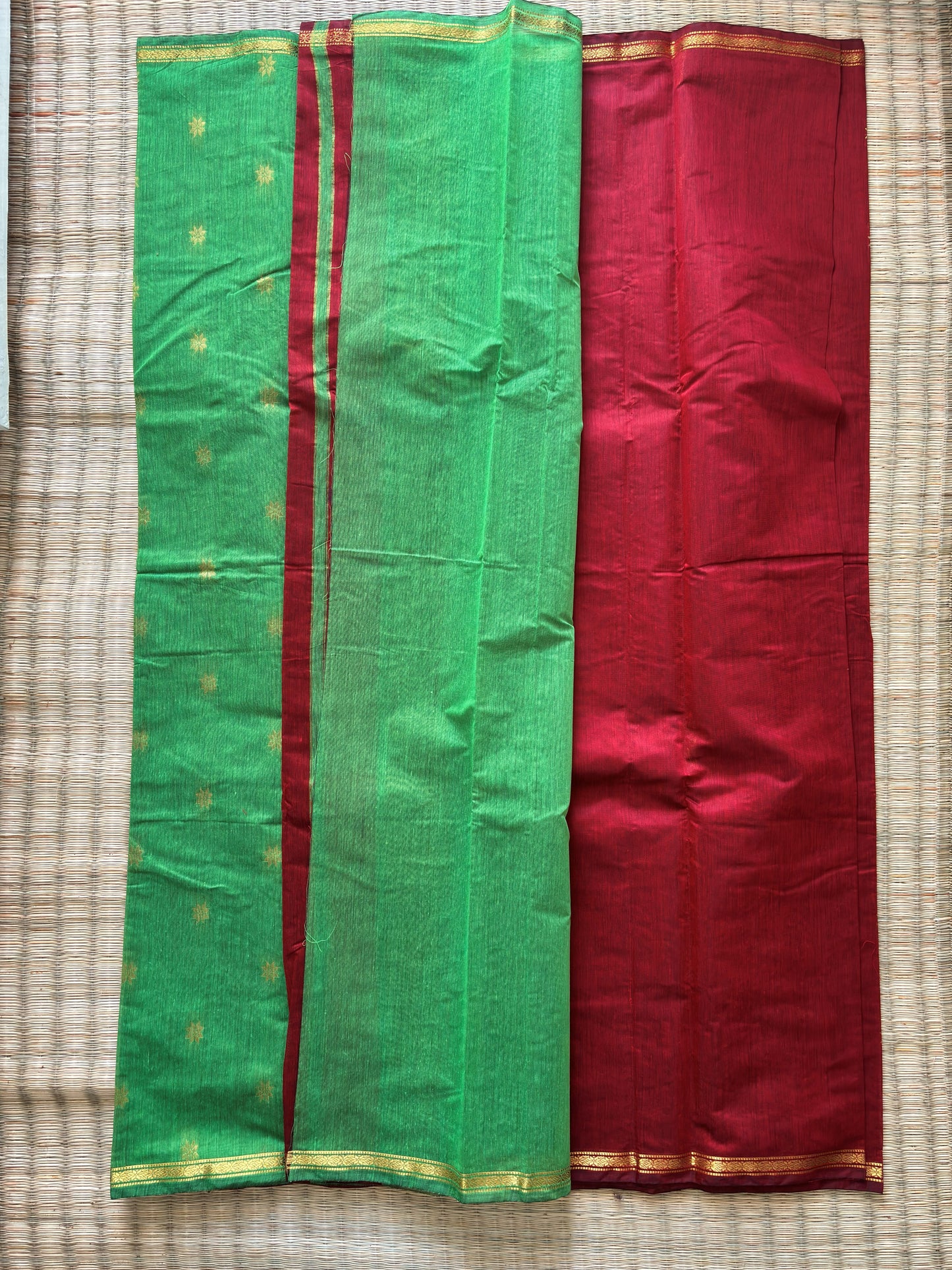 Maheshwari cotton sarees - red