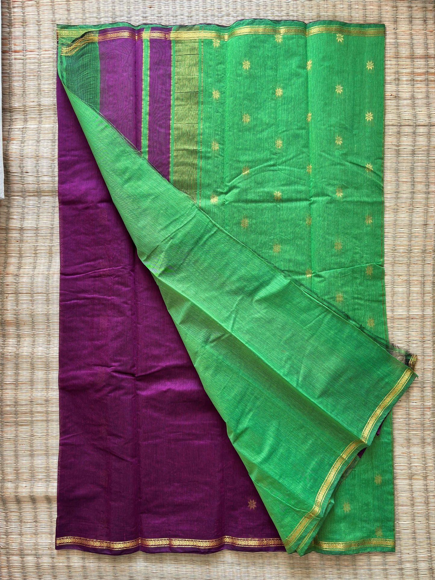 Maheshwari cotton sarees - purple