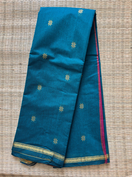 Maheshwari cotton sarees - blue