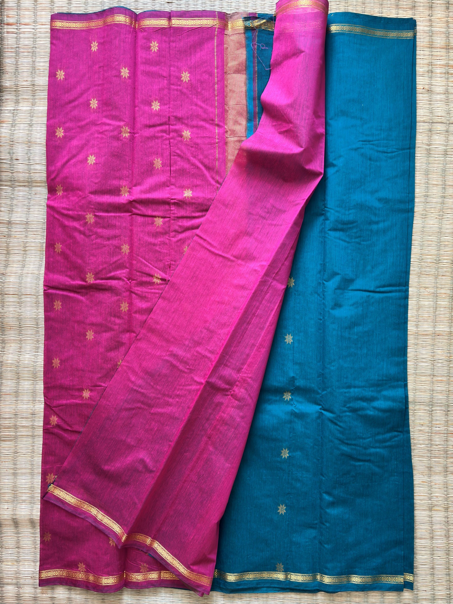 Maheshwari cotton sarees - blue