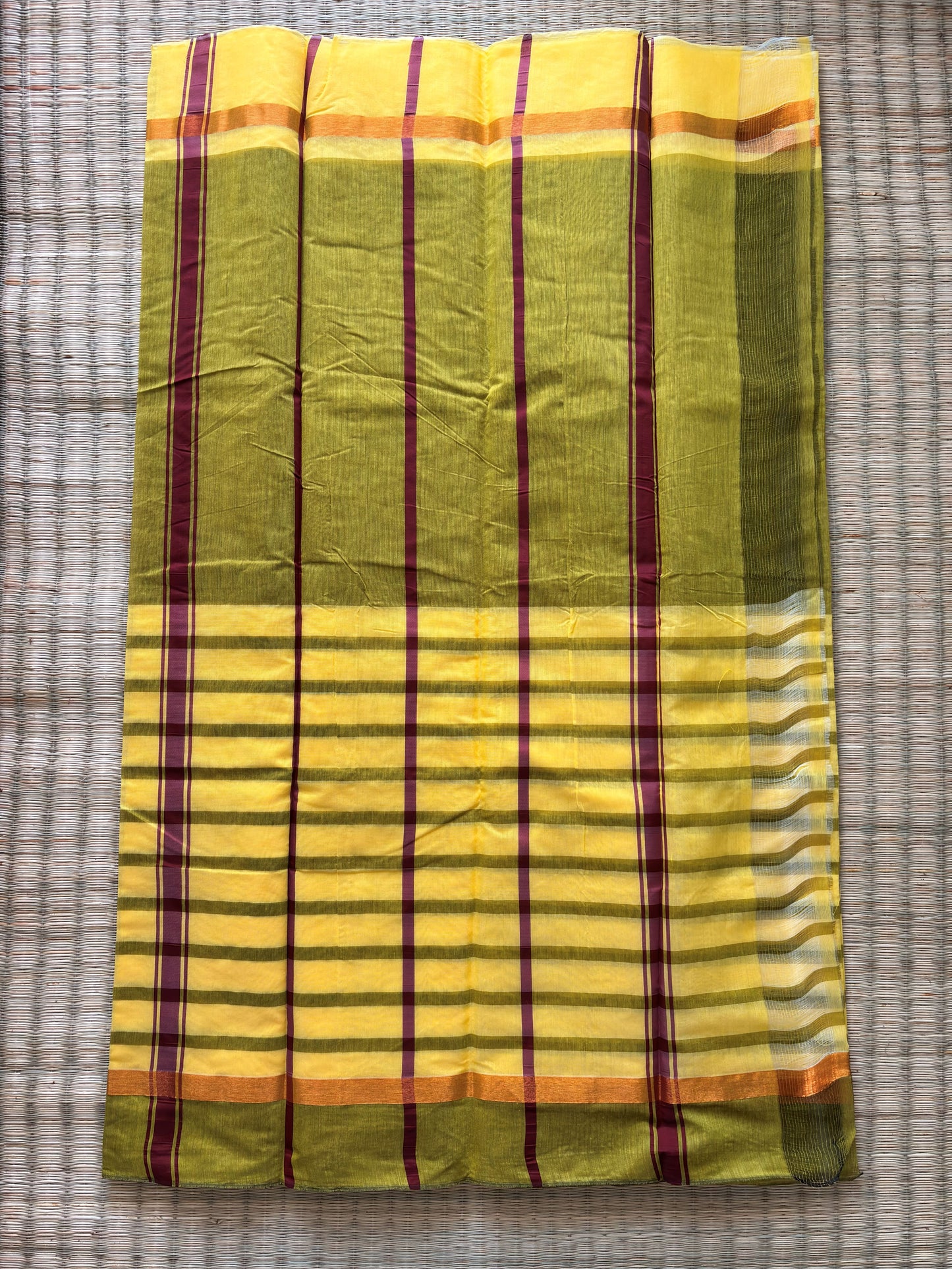 Kota cotton half and half  - yellow