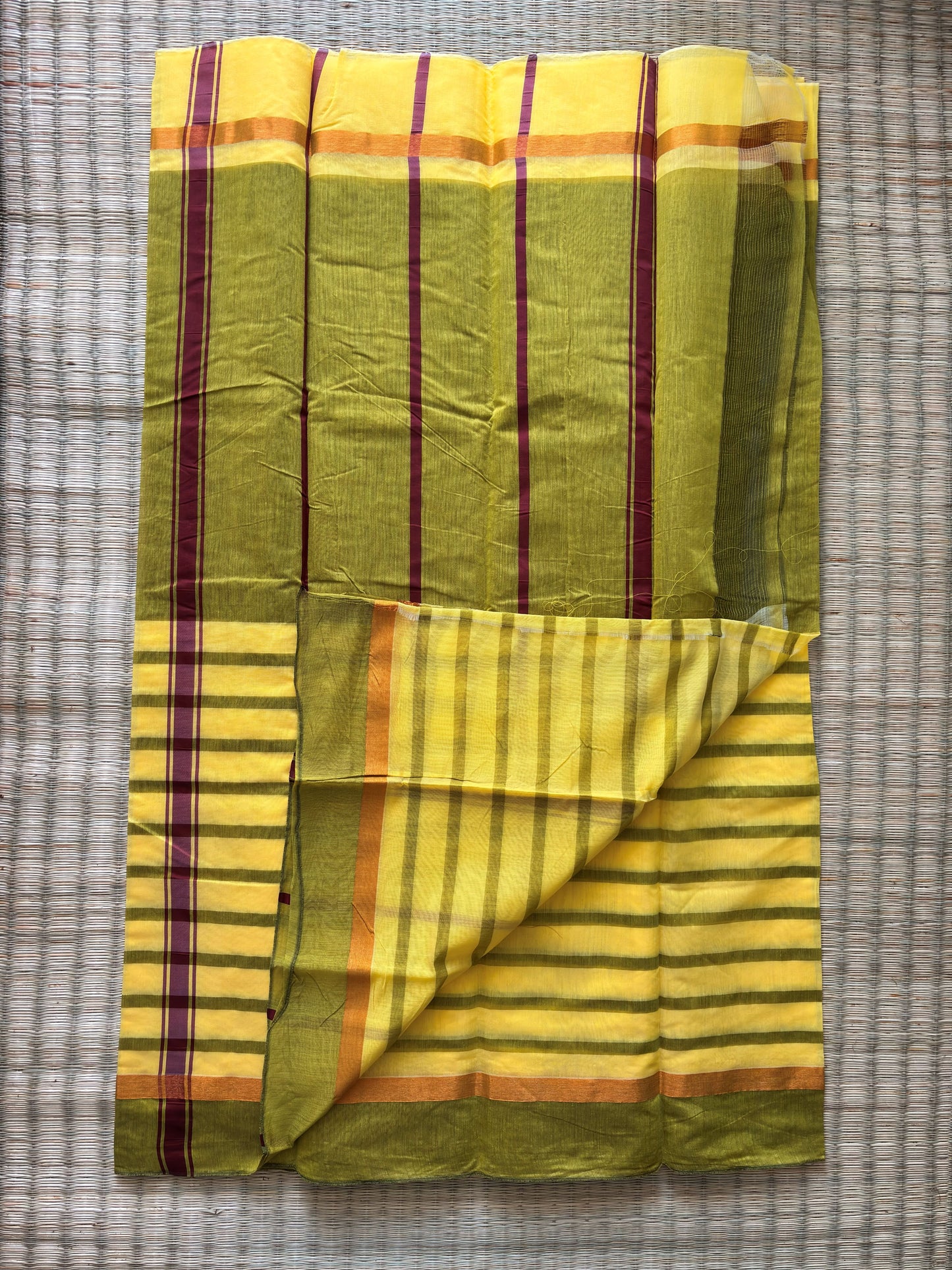Kota cotton half and half  - yellow