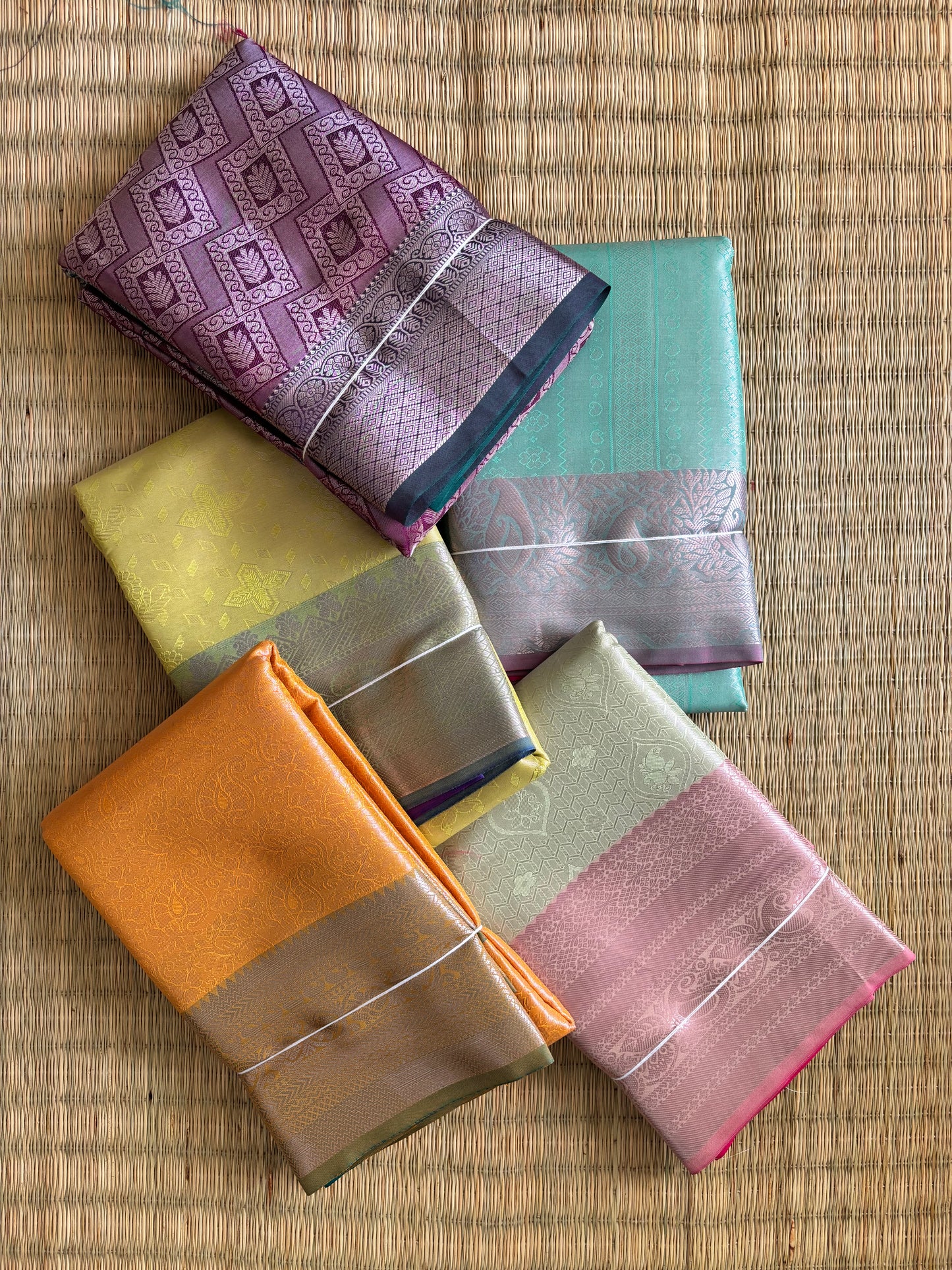 Tissue woven saree -sky blue and pink